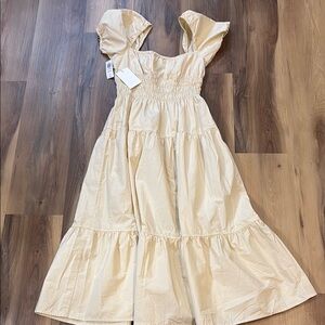 Aritzia NWT Allegoria dress size small light sand dress